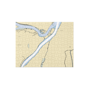 Chematogan Camp (Harsens Island, MI) NOAA Chart Jigsaw Puzzle