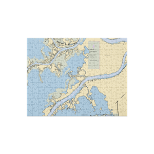 Browns Bar and Restaurant (Harsens Island, MI) NOAA Chart Jigsaw Puzzle