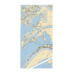 Middle Channel Marina (Harsens Island, MI) NOAA Chart Towel