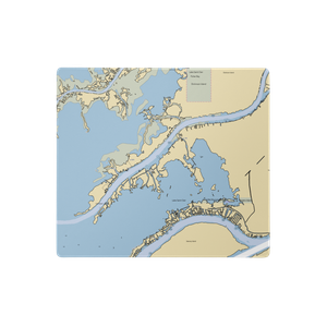 Middle Channel Marina (Harsens Island, MI) NOAA Chart  Gaming Mouse Pad