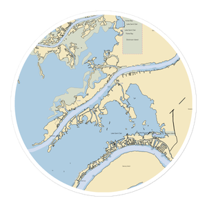 Middle Channel Marina (Harsens Island, MI) NOAA Chart Sticker