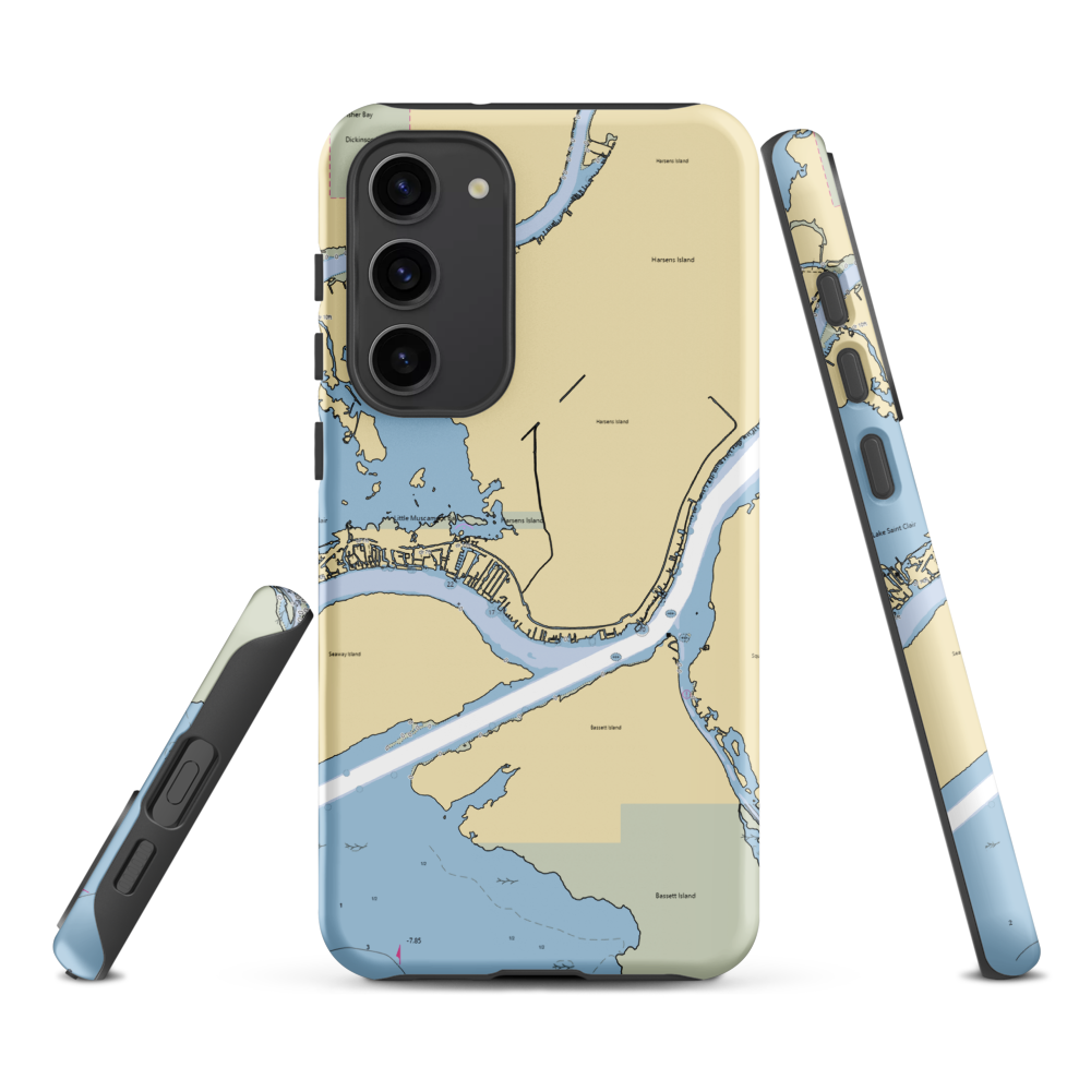 Schneider Marine Service (Harsens Island, MI) NOAA Chart Samsung Phone Case Samsung Galaxy S23 Plus model shown