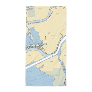 Schneider Marine Service (Harsens Island, MI) NOAA Chart Towel