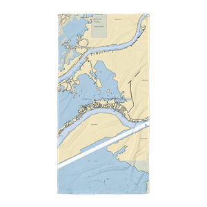 South Channel Yacht Club (Harsens Island, MI) NOAA Chart Towel