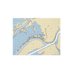 Riverside Grocery Marine (Harsens Island, MI) NOAA Chart Jigsaw Puzzle