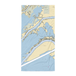 Walkers Landing (Harsens Island, MI) NOAA Chart Towel