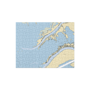 Clinton River Boat Club (Harsens Island, MI) NOAA Chart Jigsaw Puzzle