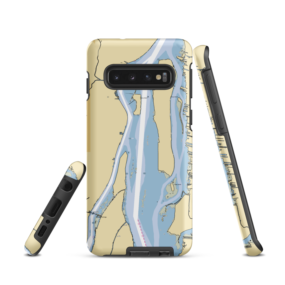 Wyandotte Marina (Belleville, MI) NOAA Chart Samsung Phone Case Samsung Galaxy S10 model shown