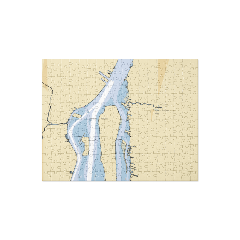 Sunset Marina & Mona's Place (Ecorse, MI) NOAA Chart Jigsaw Puzzle 