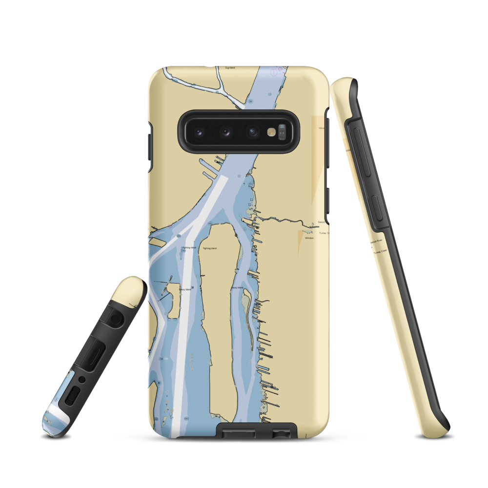 TNT Tackle (Ecorse, MI) NOAA Chart Samsung Phone Case Samsung Galaxy S10 model shown