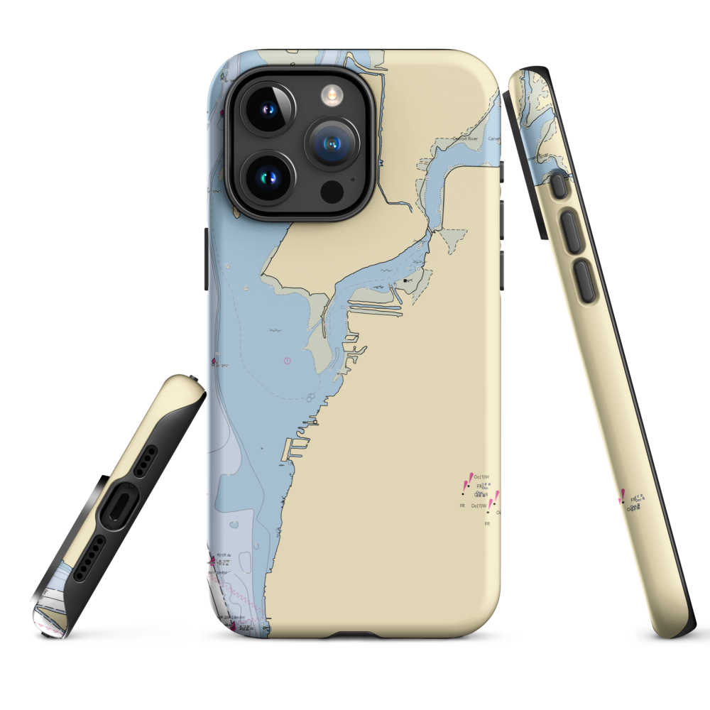 K Walter Ranta Marina (Grosse Ile, MI) NOAA Chart  Tough iPhone Case iPhone 15 Pro Max model shown