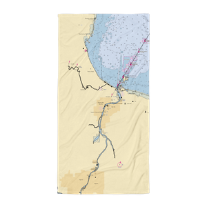 Wheeler Landing Yacht Harbor (Bay City, MI) NOAA Chart Towel