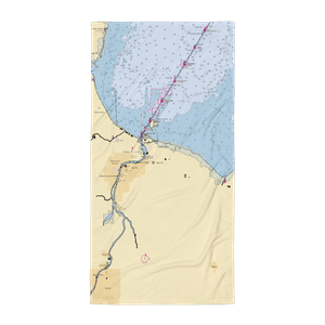 Saginaw Bay Yacht Club (Essexville, MI) NOAA Chart Towel