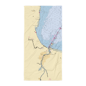 Sunset Shores Yacht Club (Essexville, MI) NOAA Chart Towel