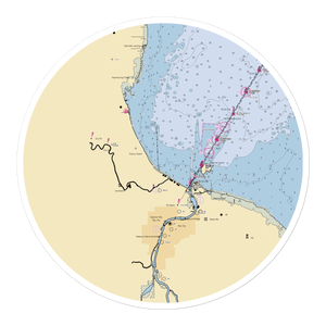 Sunset Shores Yacht Club (Essexville, MI) NOAA Chart Sticker