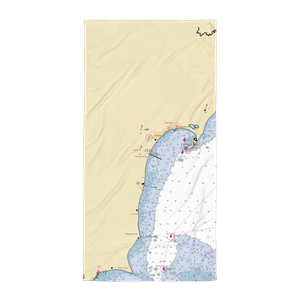 Surfside Motel Marina Resort (Tawas City, MI) NOAA Chart Towel