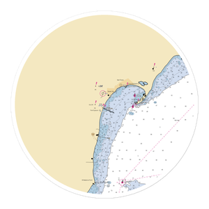 Surfside Motel Marina Resort (Tawas City, MI) NOAA Chart Sticker