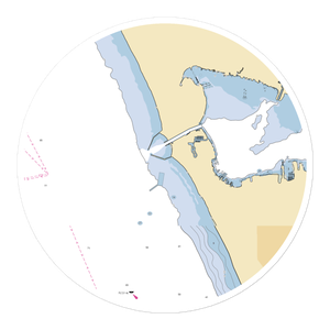 Dockers Fish House (Muskegon, MI) NOAA Chart Sticker