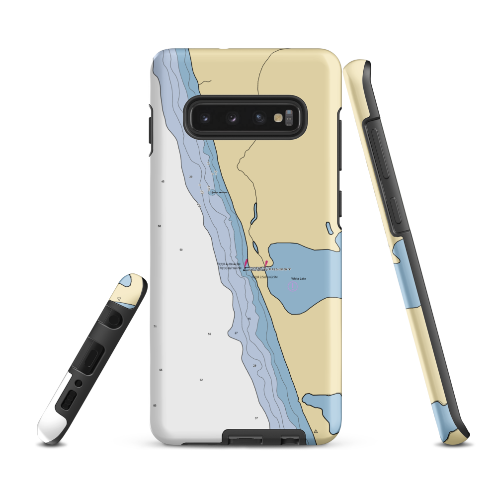 Driftwood Resort (Muskegon, MI) NOAA Chart Samsung Phone Case Samsung Galaxy S10 Plus model shown