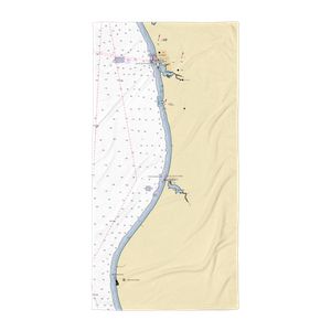 Pentwater Yacht Club (Mears, MI) NOAA Chart Towel