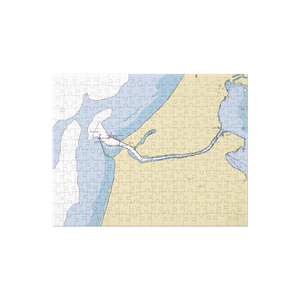 Riverside Motel & Marina (Eastlake, MI) NOAA Chart Jigsaw Puzzle