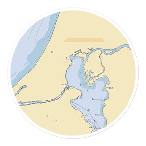 Moonlite Motel and Marina (Eastlake, MI) NOAA Chart Sticker