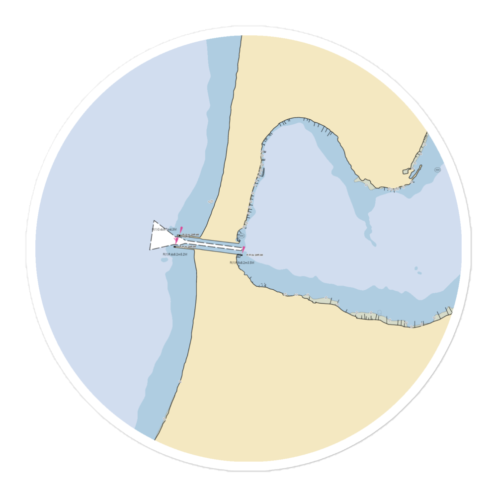 Portage Lake Yacht Club (Onekama, MI) NOAA Chart Sticker 