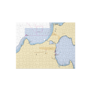 Ward Brother's Charter Boats (Charlevoix, MI) NOAA Chart Jigsaw Puzzle