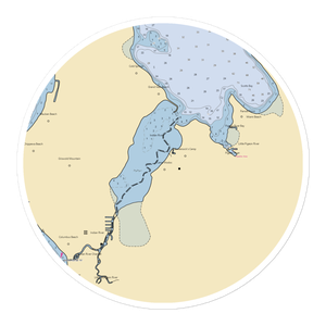 Landings On Indian River (Indian River, MI) NOAA Chart Sticker