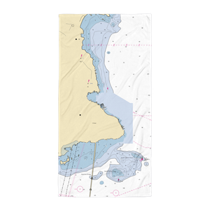 St Ignace Municipal Marina (Mackinac Island, MI) NOAA Chart Towel