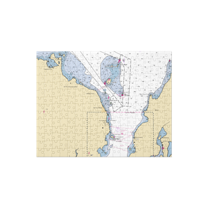 Detour Harbor Marina (De Tour Village, MI) NOAA Chart Jigsaw Puzzle