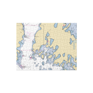 Fort Drummond Marine (De Tour Village, MI) NOAA Chart Jigsaw Puzzle