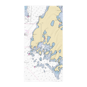 Fort Drummond Marine (De Tour Village, MI) NOAA Chart Towel