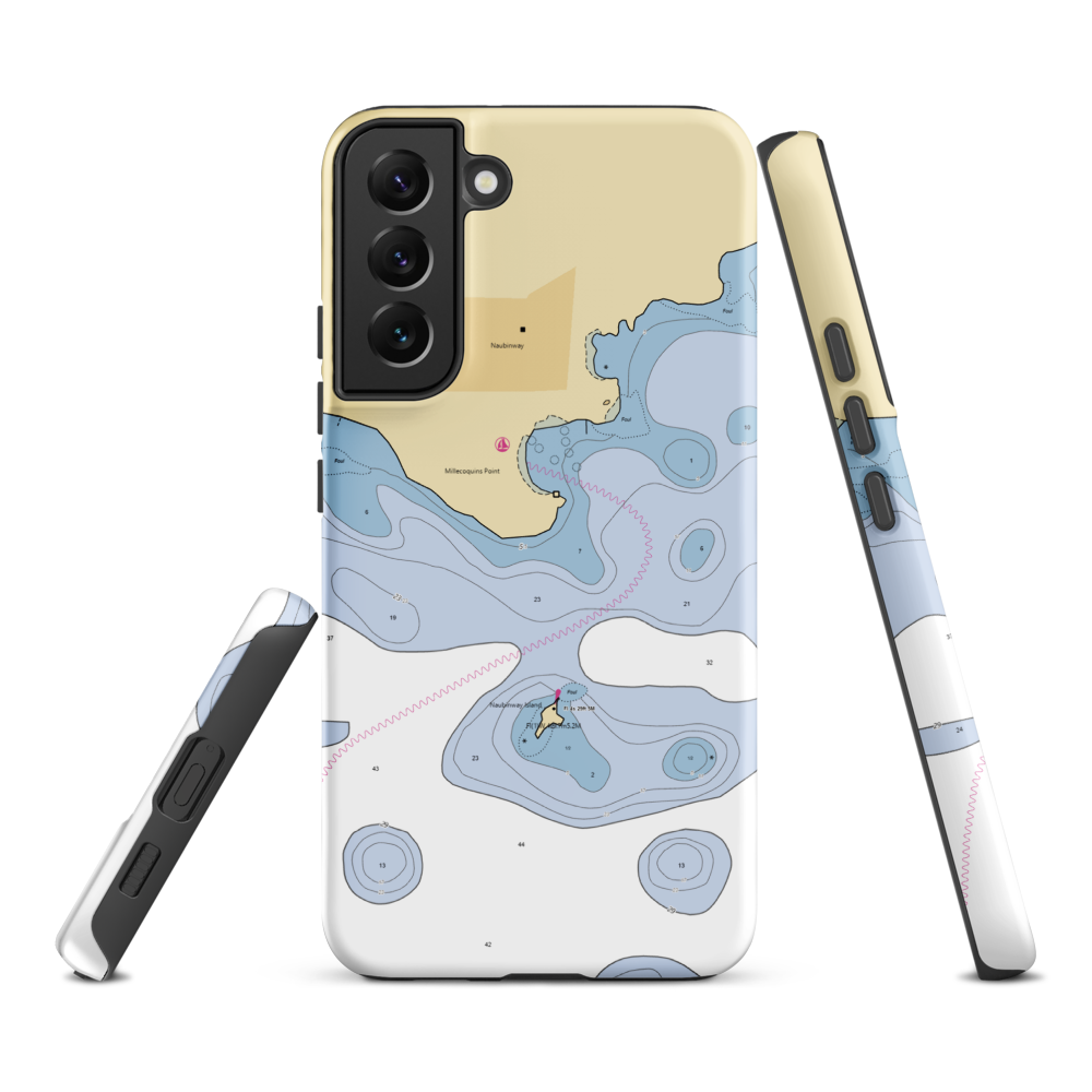 Garfield Township Naubinway Marina (Naubinway, MI) NOAA Chart Samsung Phone Case Samsung Galaxy S22 Plus model shown