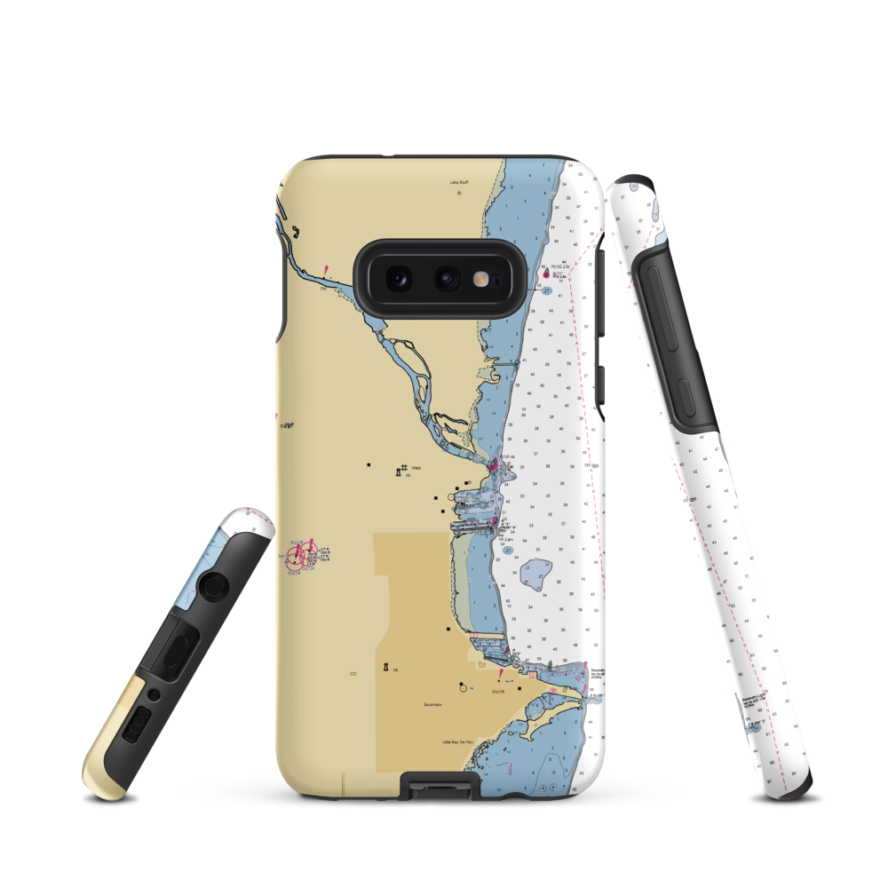 Vinette Boatworks (Wells, MI) NOAA Chart Samsung Phone Case Samsung Galaxy S10e model shown