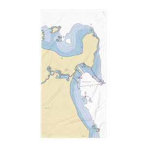 Presque Isle Marina (Skandia, MI) NOAA Chart Towel