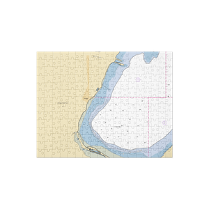 Baraga Lakeside Inn (Lanse, MI) NOAA Chart Jigsaw Puzzle