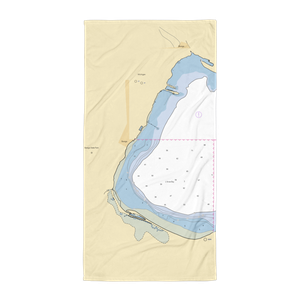 Baraga Lakeside Inn (Lanse, MI) NOAA Chart Towel