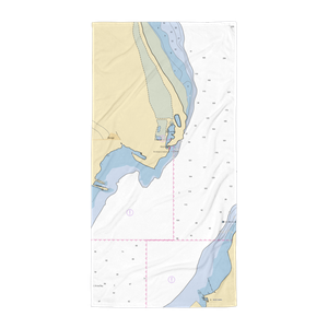 Ojibwa Marina (Lanse, MI) NOAA Chart Towel