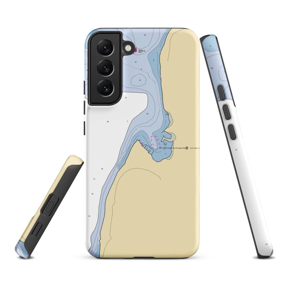 Alibi Dock Marina (Fish Creek, WI) NOAA Chart Samsung Phone Case Samsung Galaxy S22 Plus model shown