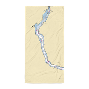 Markhams Marina (Atlantic Mine, MI) NOAA Chart Towel