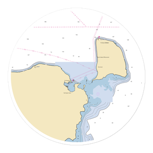 Lindgren's Sunrise Cottages & Marina (Washington Island, WI) NOAA Chart Sticker