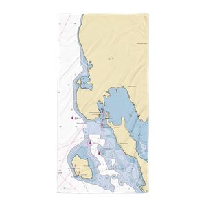 Kaps Marina (Washington Island, WI) NOAA Chart Towel