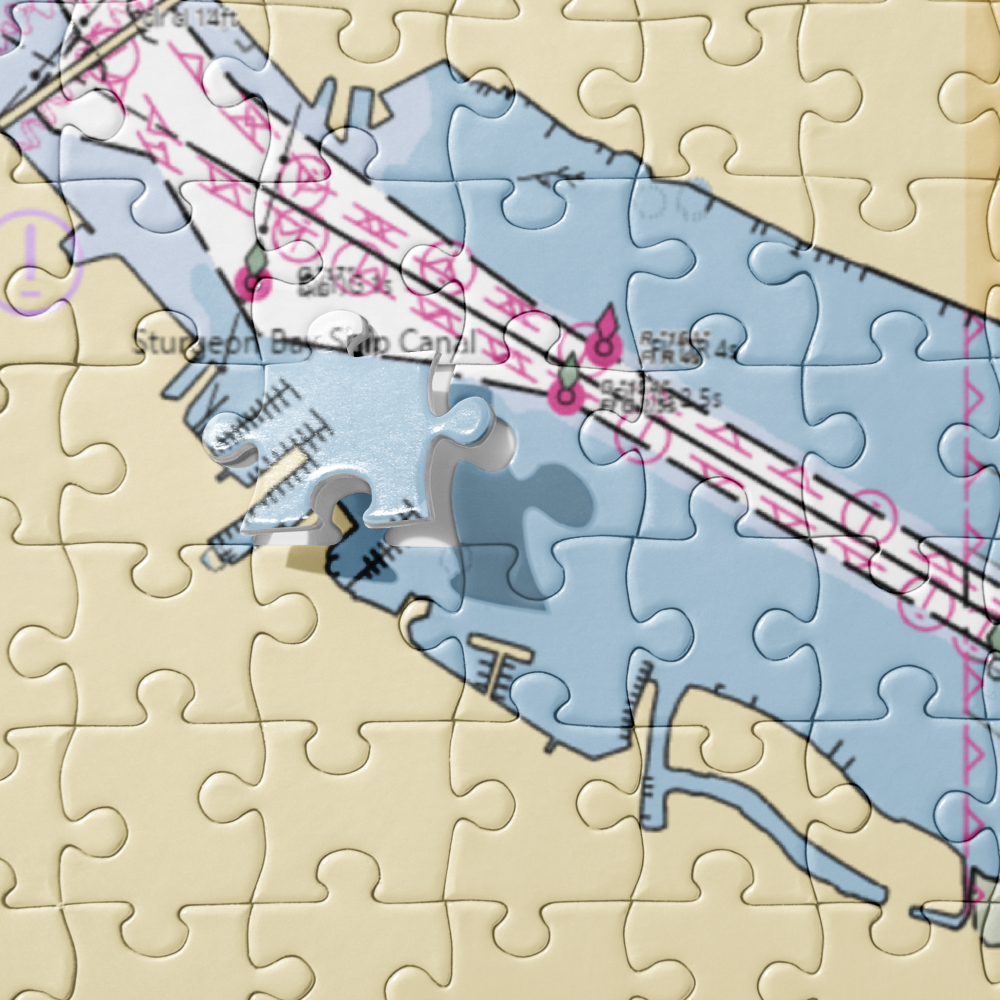 Sturgeon Bay Yacht Club (Sturgeon Bay, WI) NOAA Chart Jigsaw Puzzle 