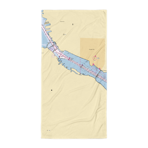 Skipper Bud's Quarterdeck Marina (Sturgeon Bay, WI) NOAA Chart Towel