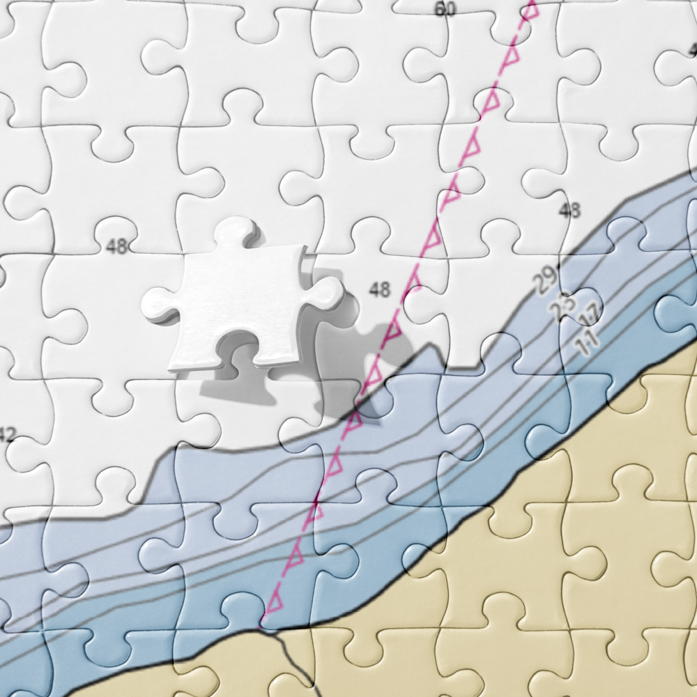 Iron County Forestry Department (Saxon Harbor Marina) (Saxon, WI) NOAA Chart Jigsaw Puzzle 