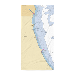 Milwaukee County Bender Park Harbor (Oak Creek, WI) NOAA Chart Towel