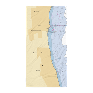 Lake Bluff Yacht Club (Fort Sheridan, IL) NOAA Chart Towel