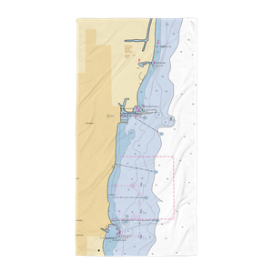 Waukegan Harbor & Marina (Waukegan, IL) NOAA Chart Towel