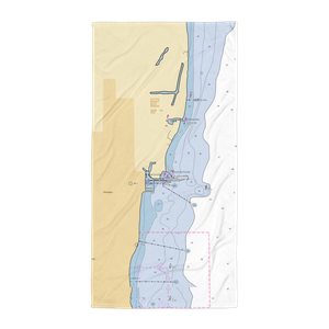 Larsen Marine Service (Waukegan, IL) NOAA Chart Towel